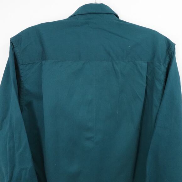 Romeo Gigli Shirt Mens 42 Green Textured Luxury Business Office Button Pock - Picture 10 of 13